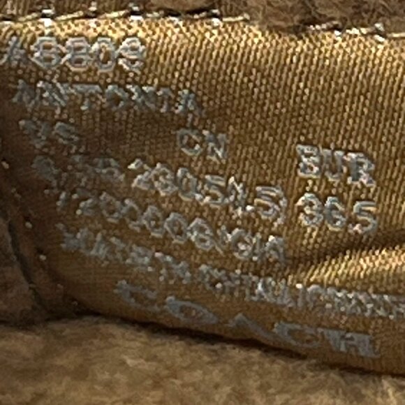Coach Womens Antonia Leather Moccasin Tan Suede Logo Pendant Size 6.5 - Picture 10 of 14